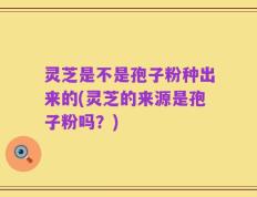 灵芝是不是孢子粉种出来的(灵芝的来源是孢子粉吗？)