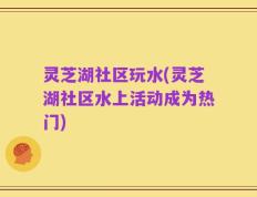灵芝湖社区玩水(灵芝湖社区水上活动成为热门)