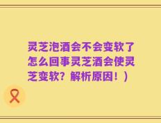 灵芝泡酒会不会变软了怎么回事灵芝酒会使灵芝变软？解析原因！)