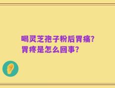 喝灵芝孢子粉后胃痛？胃疼是怎么回事？