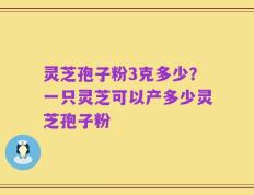 灵芝孢子粉3克多少？一只灵芝可以产多少灵芝孢子粉
