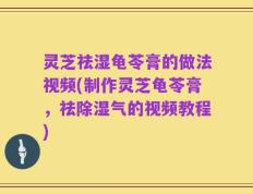 灵芝祛湿龟苓膏的做法视频(制作灵芝龟苓膏，祛除湿气的视频教程)