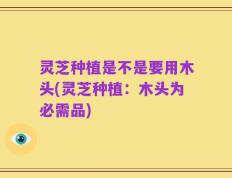 灵芝种植是不是要用木头(灵芝种植：木头为必需品)