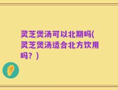 灵芝煲汤可以北期吗(灵芝煲汤适合北方饮用吗？)