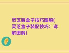 灵芝装盒子技巧图解(灵芝盒子装配技巧：详解图解)