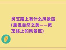 灵芝路上有什么风景区(重温自然之美——灵芝路上的风景区)