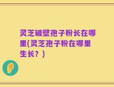 灵芝破壁孢子粉长在哪里(灵芝孢子粉在哪里生长？)