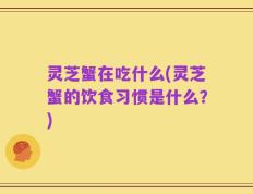 灵芝蟹在吃什么(灵芝蟹的饮食习惯是什么？)