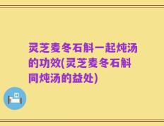灵芝麦冬石斛一起炖汤的功效(灵芝麦冬石斛同炖汤的益处)