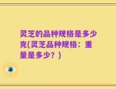灵芝的品种规格是多少克(灵芝品种规格：重量是多少？)