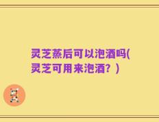 灵芝蒸后可以泡酒吗(灵芝可用来泡酒？)
