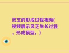 灵芝的形成过程视频(视频展示灵芝生长过程，形成模型。)