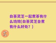 白茶灵芝一起煮茶有什么功效(白茶灵芝合煮有什么好处？)