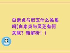 白素贞与灵芝什么关系呀(白素贞与灵芝有何关联？新解析！)