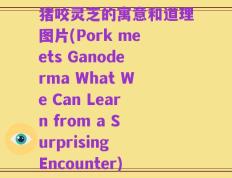 猪咬灵芝的寓意和道理图片(Pork meets Ganoderma What We Can Learn from a Surprising Encounter)