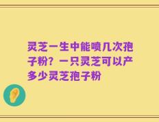 灵芝一生中能喷几次孢子粉？一只灵芝可以产多少灵芝孢子粉