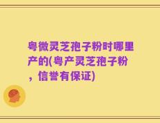 粤微灵芝孢子粉时哪里产的(粤产灵芝孢子粉，信誉有保证)