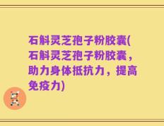 石斛灵芝孢子粉胶囊(石斛灵芝孢子粉胶囊，助力身体抵抗力，提高免疫力)