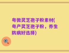 粤微灵芝孢子粉素材(粤产灵芝孢子粉，养生防病好选择)