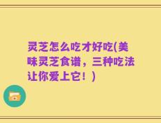 灵芝怎么吃才好吃(美味灵芝食谱，三种吃法让你爱上它！)