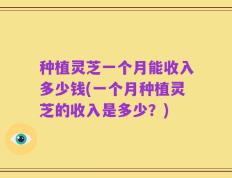 种植灵芝一个月能收入多少钱(一个月种植灵芝的收入是多少？)