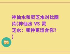 神仙水和灵芝水对比图片(神仙水 VS 灵芝水：哪种更适合你？)