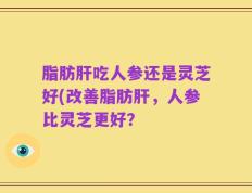 脂肪肝吃人参还是灵芝好(改善脂肪肝，人参比灵芝更好？