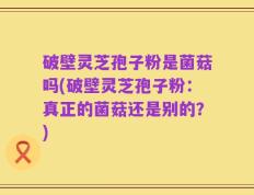 破壁灵芝孢子粉是菌菇吗(破壁灵芝孢子粉：真正的菌菇还是别的？)