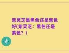 紫灵芝是黑色还是紫色好(紫灵芝：黑色还是紫色？)