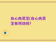 白心肉灵芝(白心肉灵芝有何功效？