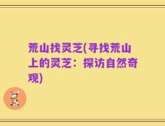 荒山找灵芝(寻找荒山上的灵芝：探访自然奇观)