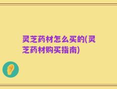 灵芝药材怎么买的(灵芝药材购买指南)
