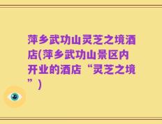 萍乡武功山灵芝之境酒店(萍乡武功山景区内开业的酒店“灵芝之境”)