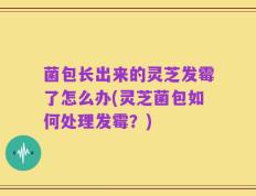 菌包长出来的灵芝发霉了怎么办(灵芝菌包如何处理发霉？)