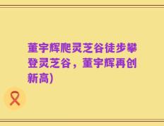 董宇辉爬灵芝谷徒步攀登灵芝谷，董宇辉再创新高)