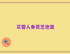 苁蓉人参灵芝泡酒