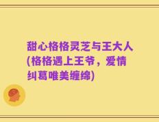 甜心格格灵芝与王大人(格格遇上王爷，爱情纠葛唯美缠绵)