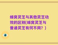 蜂窝灵芝与其他灵芝功效的区别(蜂窝灵芝与普通灵芝有何不同？)