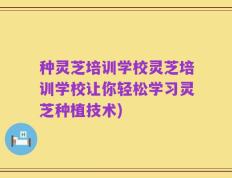 种灵芝培训学校灵芝培训学校让你轻松学习灵芝种植技术)
