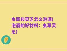 虫草和灵芝怎么泡酒(泡酒的好材料：虫草灵芝)
