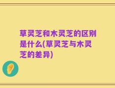 草灵芝和木灵芝的区别是什么(草灵芝与木灵芝的差异)