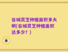 谷城灵芝种植面积多大啊(谷城灵芝种植面积达多少？)