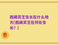 西藏灵芝生长在什么地方(西藏灵芝在何处生长？)