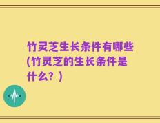 竹灵芝生长条件有哪些(竹灵芝的生长条件是什么？)