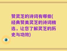 赞灵芝的诗词有哪些(经典赞美灵芝的诗词精选，让您了解灵芝的历史与功效)