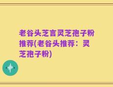 老谷头芝言灵芝孢子粉推荐(老谷头推荐：灵芝孢子粉)