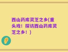 西山药库灵芝之乡(重头戏！探访西山药库灵芝之乡！)