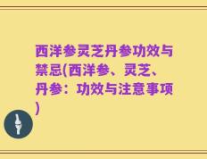 西洋参灵芝丹参功效与禁忌(西洋参、灵芝、丹参：功效与注意事项)
