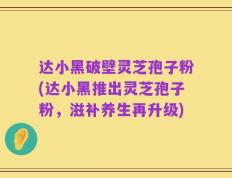 达小黑破壁灵芝孢子粉(达小黑推出灵芝孢子粉，滋补养生再升级)