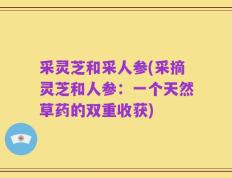 采灵芝和采人参(采摘灵芝和人参：一个天然草药的双重收获)